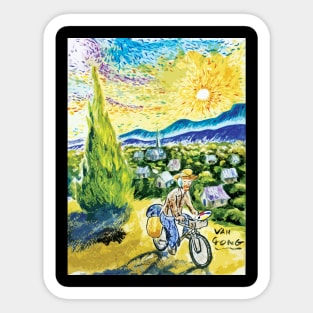 Starry night then Early bike. Sticker